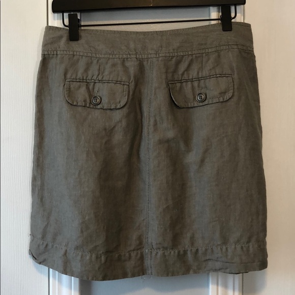 Ann Taylor LOFT olive green mini skirt Size 0 - Picture 3 of 4